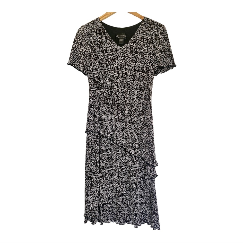 Connected Apparel Asymmetrical Tiered Dress. Size:8